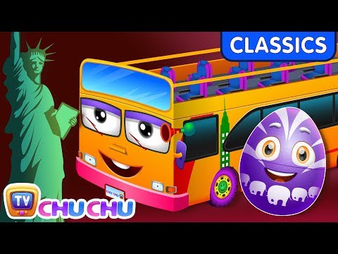 ChuChu TV Classics - Wheels On The Bus - New York City | Surprise Eggs Nursery Rhymes