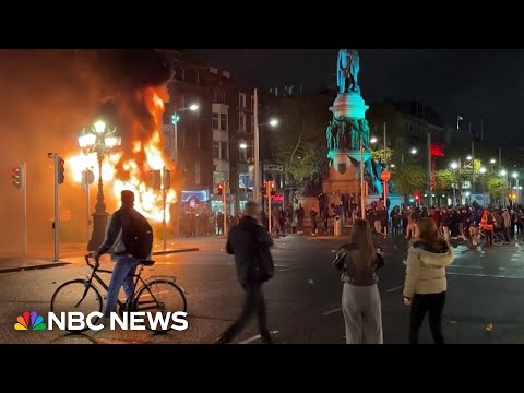 Rioting in Dublin after knife attack injures 5 people