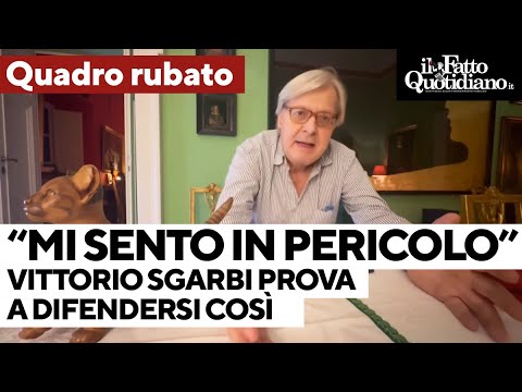 &quot;Mi sento in pericolo&quot;. Quadro rubato? Vittorio Sgarbi si difende cos&igrave;, ma un video lo incastra