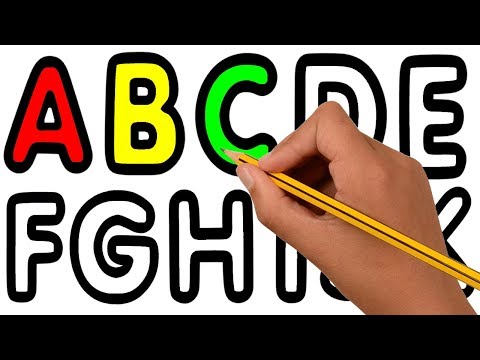 Learn Alphabet A to Z coloring and drawing Learn Colors for kids | VOVING COLORING