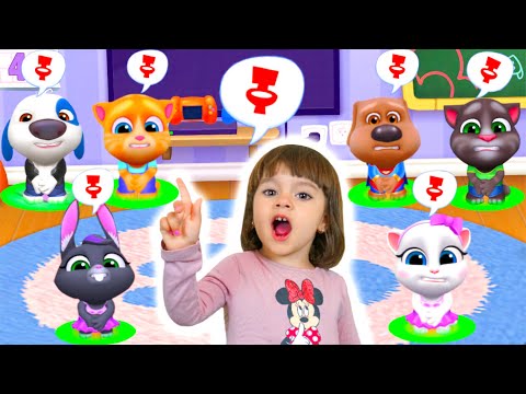 Arina got into the game My Talking Tom and Friends | Virtual Pets Have Fun