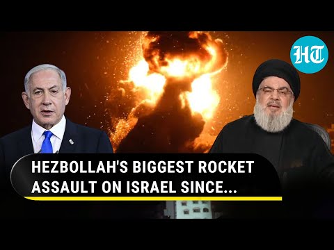 Hezbollah's Biggest Attack On Israel Since Oct 7; Rocket Barrage Shakes Israel's North, IDF Responds