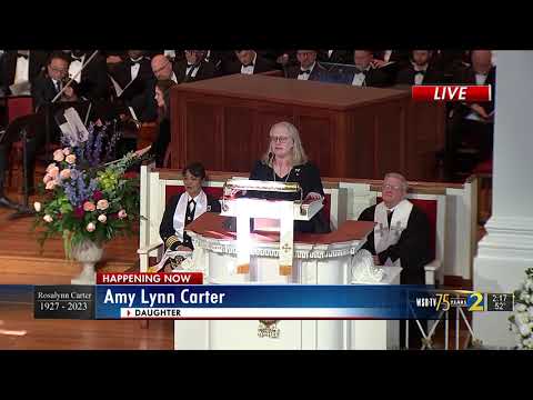 Rosalynn Carter's daughter Amy reads letters her father wrote about her mother