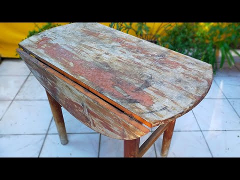 Winged table restoration.