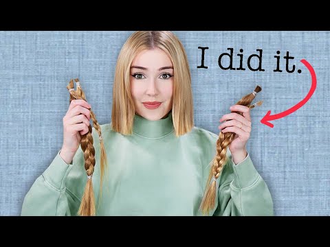 I Cut My Long Hair SHORT *and surprised my family!*