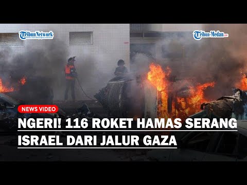 NGERI! 116 Roket Ditembakkan Hamas ke Israel, Puluhan Rudal Porak-porandakan Wilayah Zionis