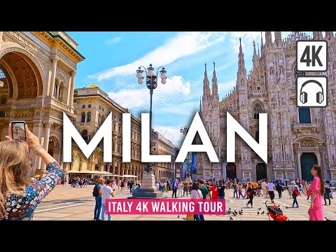 MILAN, Italy 4K Walking Tour - Captions &amp; Immersive Sound [4K Ultra HD/60fps]