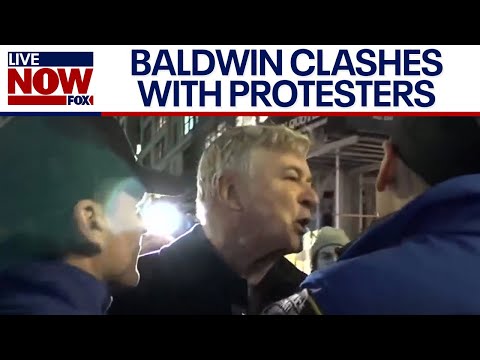 Alec Baldwin clashes with pro-Palestinian protesters in New York City | LiveNOW from FOX