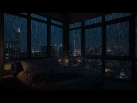 Lie In A Warm Bed And Fall Into Deep Sleep | Heavy Rain To Relax And Sleep Well