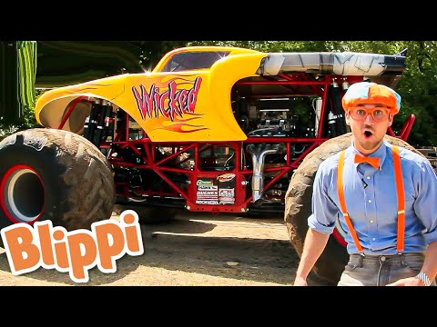 Blippi Learns about Monster Trucks! - Educational Videos for Kids