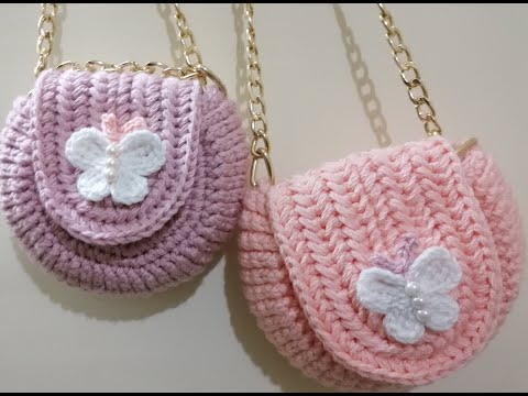 كيفية عمل شنطه كروشيه للاطفال والكبار بسيطه وجميله نصف دايره  بكل الاحجام crochet bag