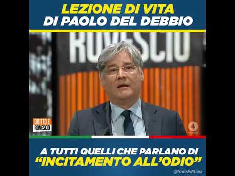 Giorgia Meloni: Lezione di vita di Del Debbio a tutti quelli che parlano di &quot;incitamento all'odio&quot;