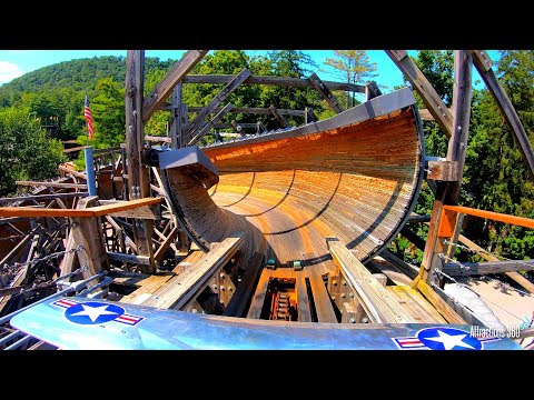 Trackless Wooden Bobsled Coaster - Flying Turns - Knoebels Amusement Park