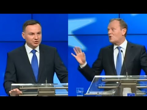 Prezydent Duda zgasił Tuska w Brukseli (18.01.2016)