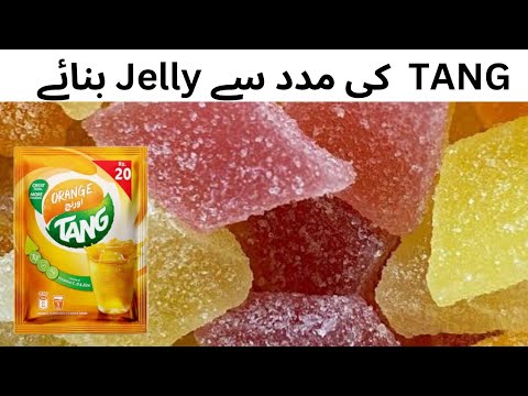 Orange TANG ki madad sa jelly banai/ homemade recipe