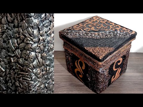 DIY Box | Cement and Cloth Craft | Cardboard Box Decorate | Best out of waste | Box Craft Idea | Box