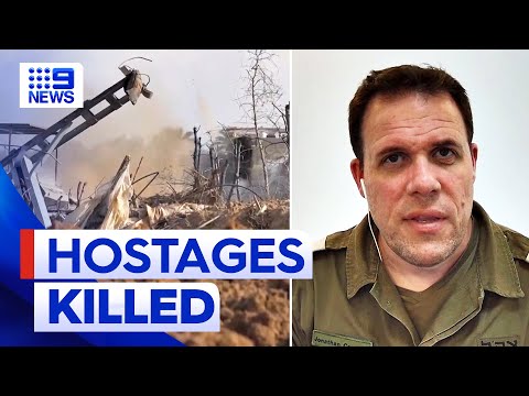 Outrage and anger after three Israeli hostages killed | 9 News Australia