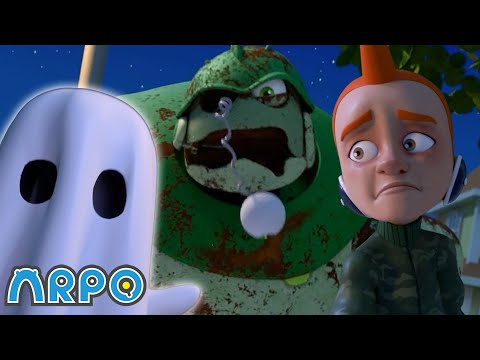 Terrible Night Time Trouble! | ARPO The Robot | Spooky Play | Halloween Cartoons for Kids!