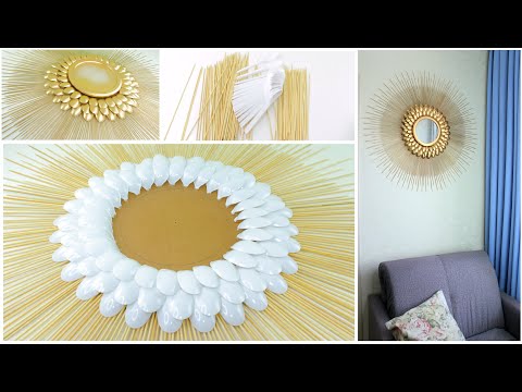 Home decor. DIY room decor. Wall hanging craft idea. Best out of waste