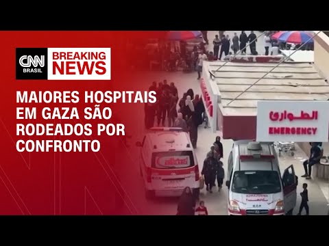 Maiores hospitais em Gaza s&amp;atilde;o rodeados por confronto | CNN PRIME TIME