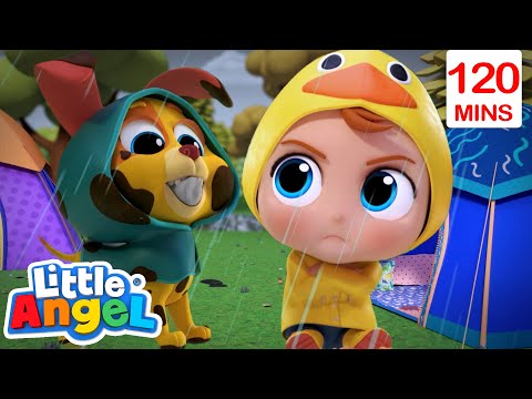 Rain Ruins Baby John's Day 🌧️ | Bingo and Baby John | Little Angel Nursery Rhymes and Kids Songs