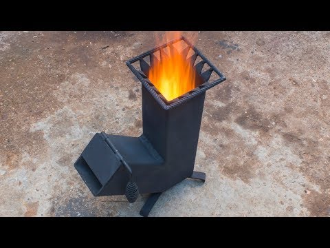 Homemade wood burning Rocket stove