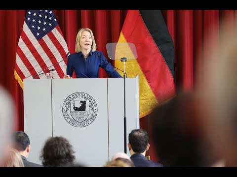 Ambassador Amy Gutmann at the Free University in Berlin