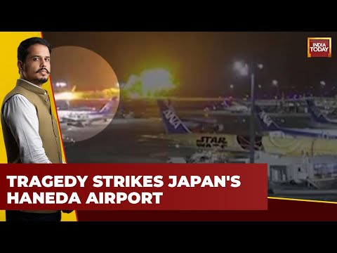 Japan Airlines Plane In Flames After Collision On Runway, All 379 On Board Escape | Japan News