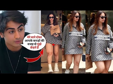 Mom Malaika Arora flaunting her 3 lacs hoodie in weird way made Arhaan Khan ANGRY