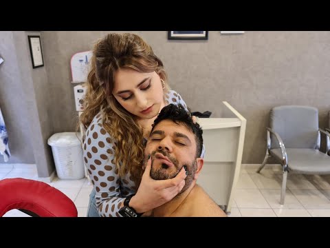 💈I HAD a GREAT ASMR HEAD &amp; BACK CHAIR MASSAGE from LADY BARBER | INSTANT SLEEP