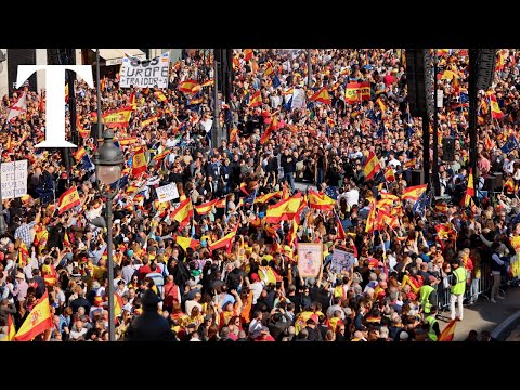 Hundreds protest across Spain over Catalan deal