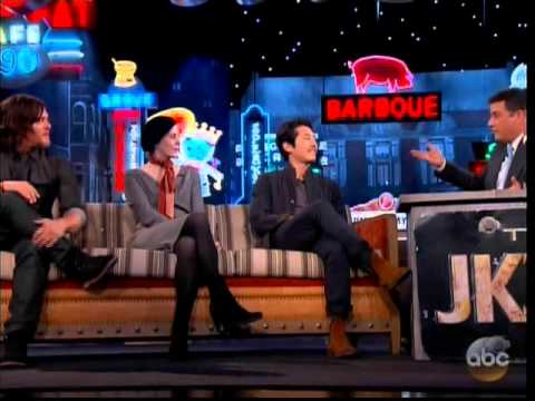 Melissa McBride, Norman Reedus and Steven Yeun on Jimmy Kimmel