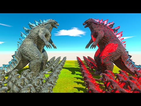 Legendary Godzilla War - Growing Godzilla 2014 VS Burning Godzilla, Size Comparison Godzilla