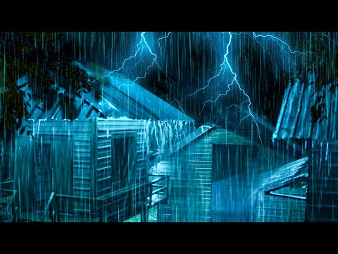 Sleep Hypnosis within 10 Minutes to Sleep Instantly with Heavy Rain &amp; Thunder on a Tin Roof at Night