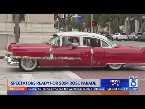 Spectators ready for 2024 Rose Parade