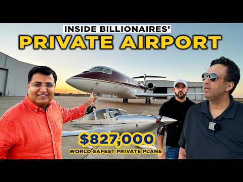 INSIDE BILLIONAIRE&rsquo;S PRIVATE AIRPORT IN USA ✈️| Ameer logon ka Airport | Indian-Pakistani togathe