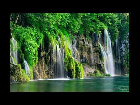 Relaxing music at a waterfall by the river