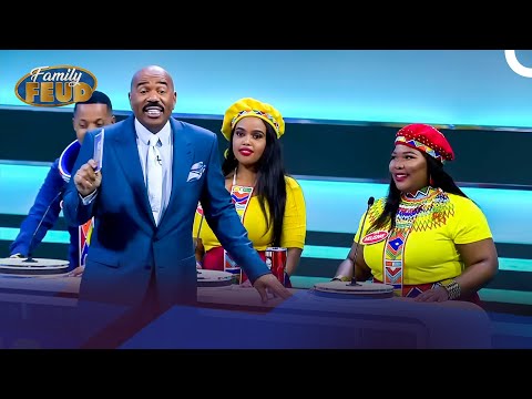 Where in the &quot;IN DA BELLY&quot; are you from? Steve meant the Ndebele tribe! | Family Feud South Africa