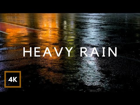 HEAVY RAIN at Night 10 Hours for Sleeping, Relax, Study, insomnia, Reduce Stress. Heavy Rain Sounds