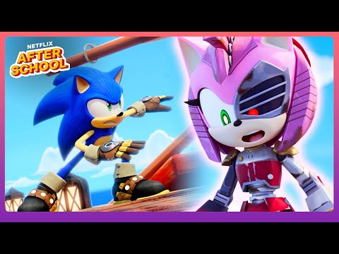 Pirate Sonic Battles the Chaos Council 💥🏴&zwj;☠️ Sonic Prime | Netflix After School