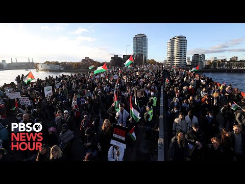 Tensions rise in U.K. amid large-scale protests over Israel-Hamas war