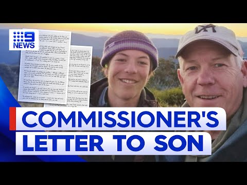 SA police commissioner's letter to honour son | 9 News Australia