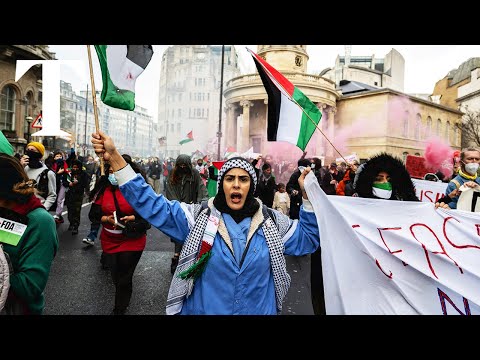 LIVE: Thousands hold pro-Palestinian demonstration in London