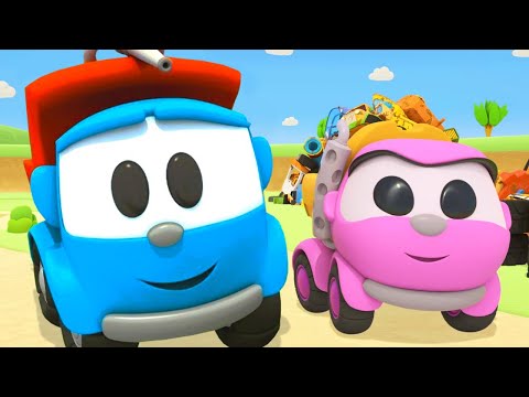 Car cartoons full episodes &amp; Street vehicles for kids - Leo the truck &amp; toy cars for kids.