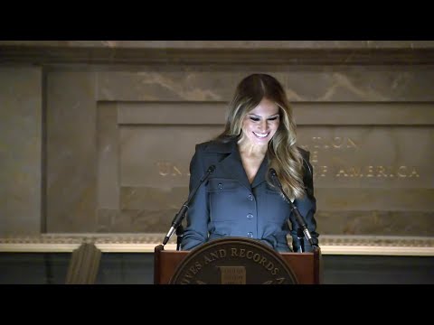 Melania Trump Gives Rare Speech at Citizenship Ceremony