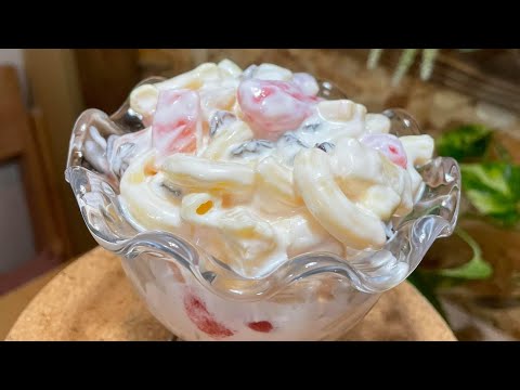 How to make creamy Macaroni fruit salad               