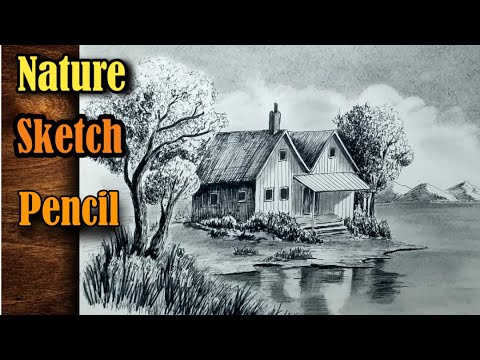 peaceful scenery painting | how to draw nature