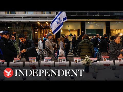 Live: Israeli protesters set up a Shabbat table near International Courts of Justice