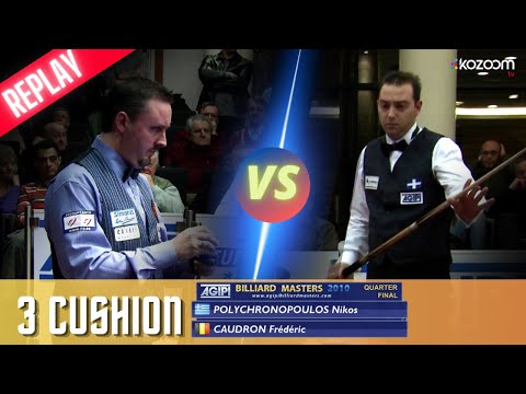 3 Cushion  - AGIPI 2010  - Fr&eacute;d&eacute;ric CAUDRON vs Nikos POLYCHRONOPOULOS