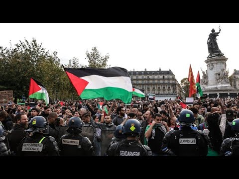 Krieg im Nahost: Pro-Pal&auml;stina-Demonstration in Paris eskaliert